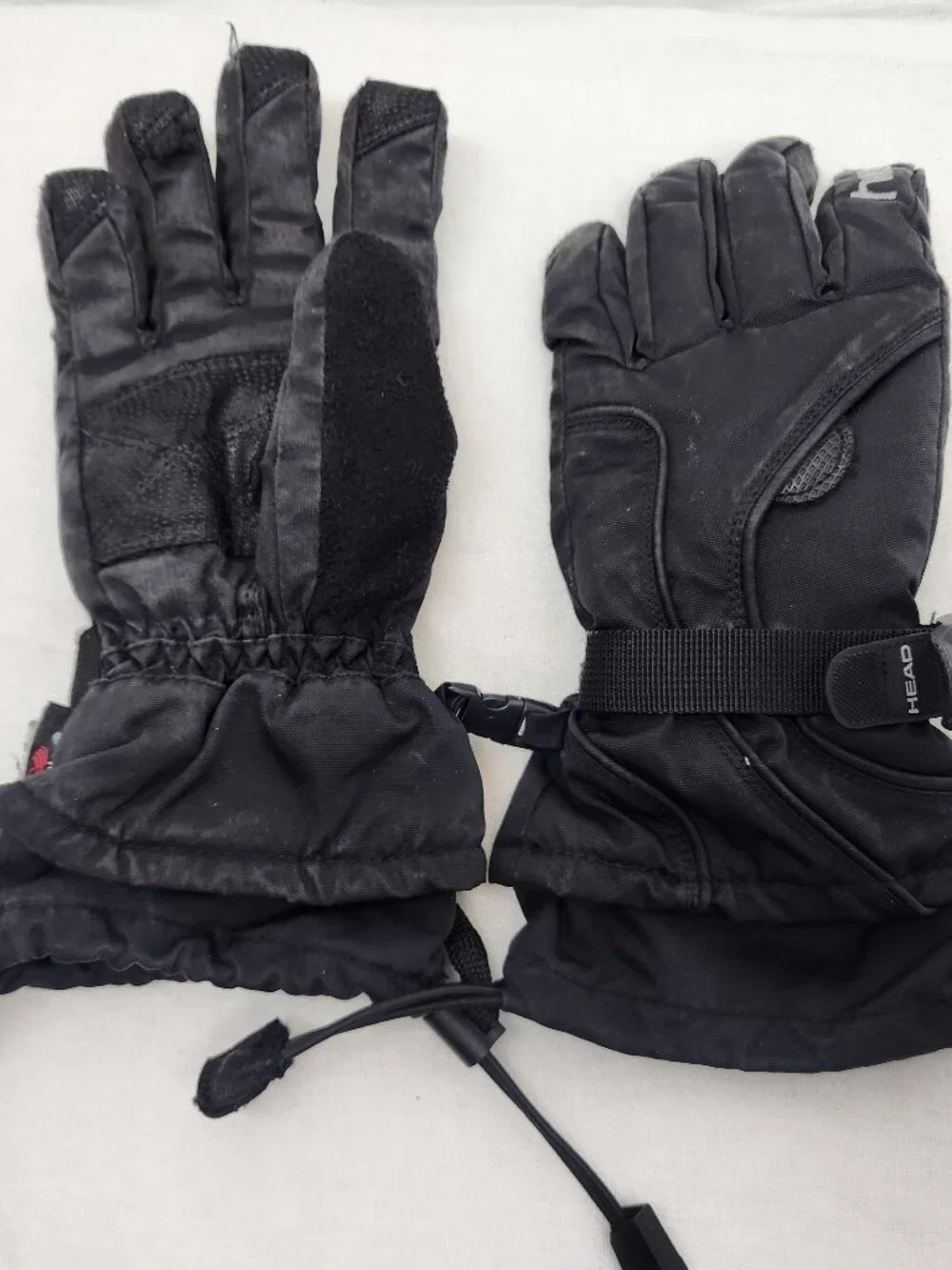 HEAD Youth Medium Black Winter Snow Gloves Wrist